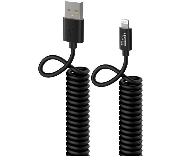 SILVER MONKEY Kabel sprężynowy USB-A - Lightning MFI 1m SMA022 - 727056 - zdjęcie 2